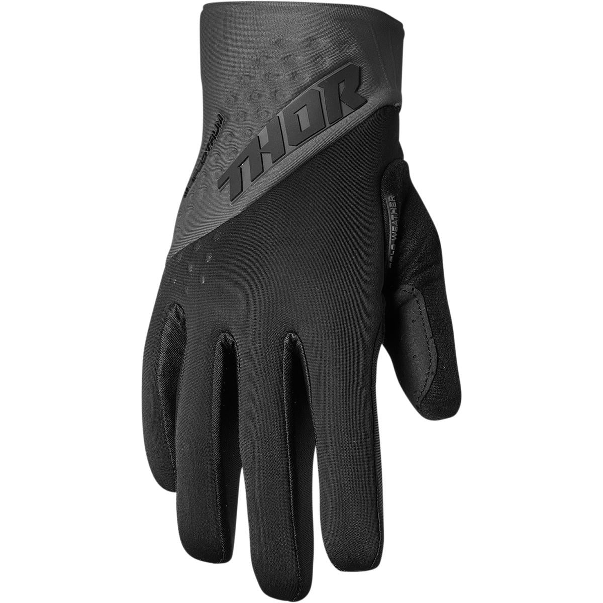 THOR Spectrum Cold Weather MX Motorcross Gloves Black/Charcoal 2023 Model