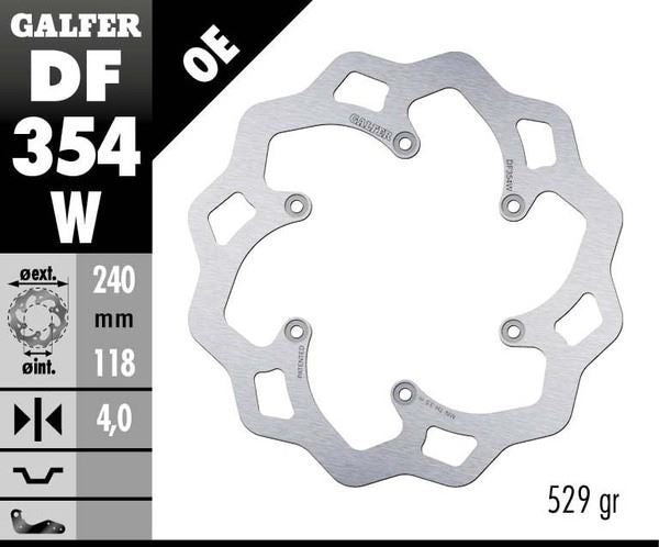 GALFER Brake Rotor Solid-Mount Wave® One Piece (Fixed) DF354W