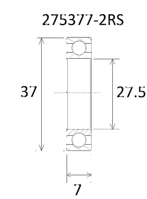 BLACK BEARING Bearing B3 27.5X37X7MM UB-275377-B3