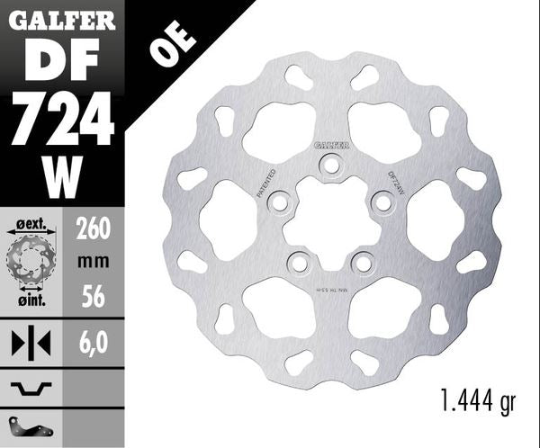 GALFER Brake Rotor Wave® One Piece (Fixed) DF724W