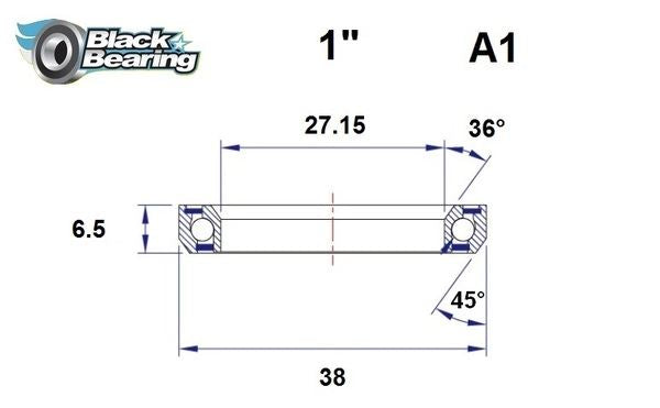 BLACK BEARING HB 27.15X38X6.5MM 36 /45 HB-A1