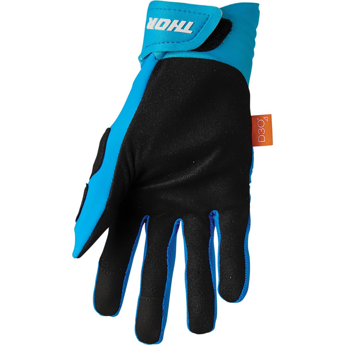 THOR Rebound MX Motorcross Gloves Blue/White 2023 Model
