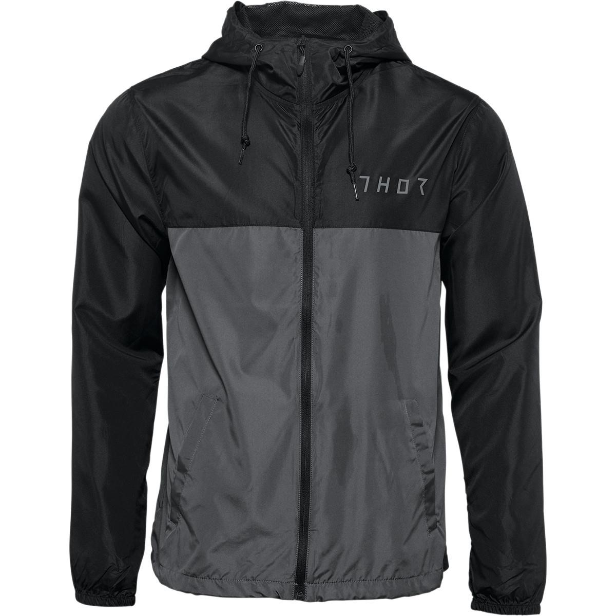 THOR Division MX Motorcross Windbreaker Black/Charcoal 2023 Model