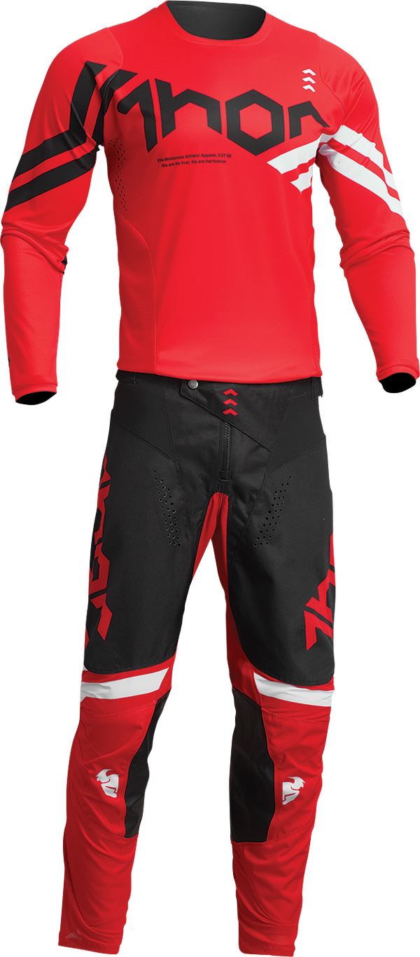 THOR Pulse Cube MX Motorcross Jersey Red/White 2023 Model