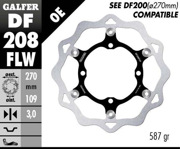 GALFER Brake Rotor Full-Floating Wave® Two Piece (Floating) DF208FLW