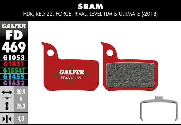GALFER Brake Pad Bicycle FD469G1851