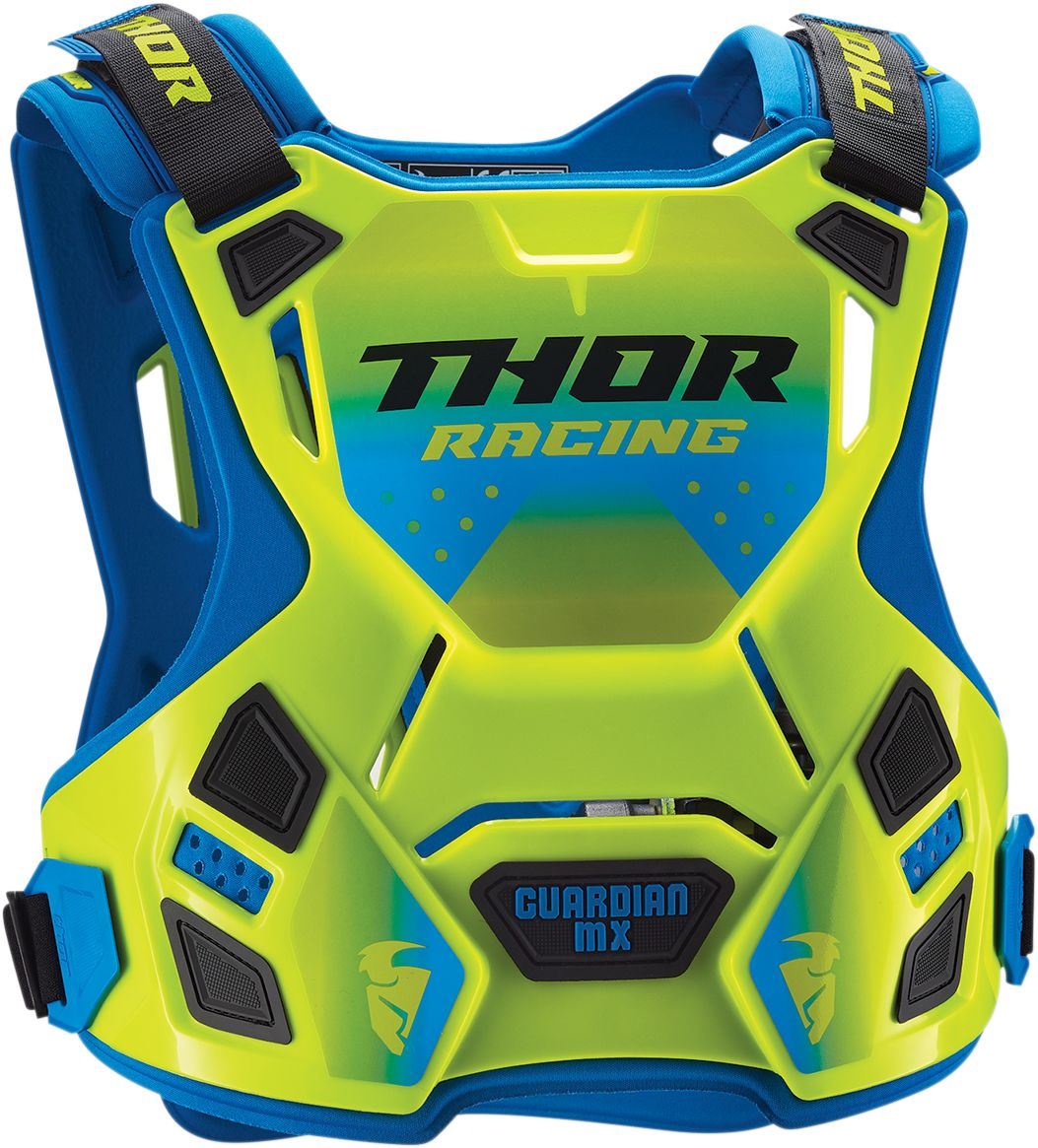 THOR Youth Guardian MX Motorcross Roost Deflector Blue/Green/Hi-Vis 2023 Model