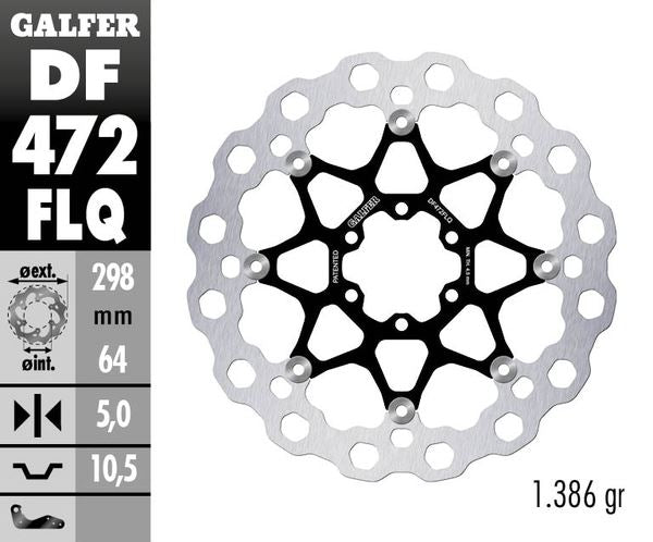 GALFER Brake Rotor Solid-Mount One Piece (Fixed) DF472FLQ