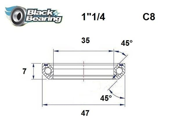 BLACK BEARING HB 35X47X7MM 45 /45 HB-C8
