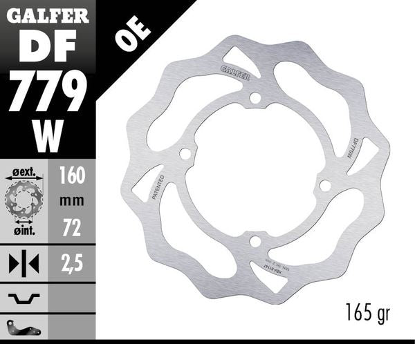 GALFER Brake Rotor Wave® One Piece (Fixed) DF779W