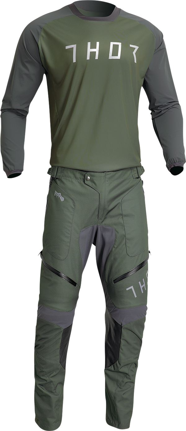 THOR Terrain MX Motorcross Jersey Black/Green 2023 Model
