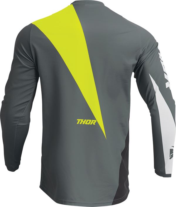 THOR Sector Edge MX Motorcross Jersey Gray/Acid 2023 Model
