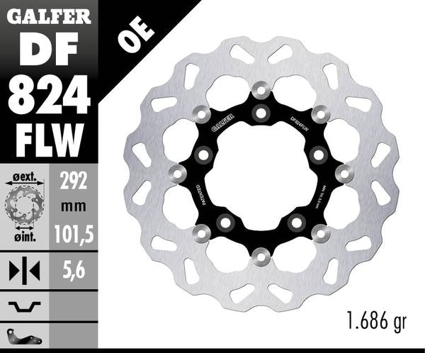 GALFER Brake Rotor Full-Floating Wave® Two Piece (Floating) DF824FLW