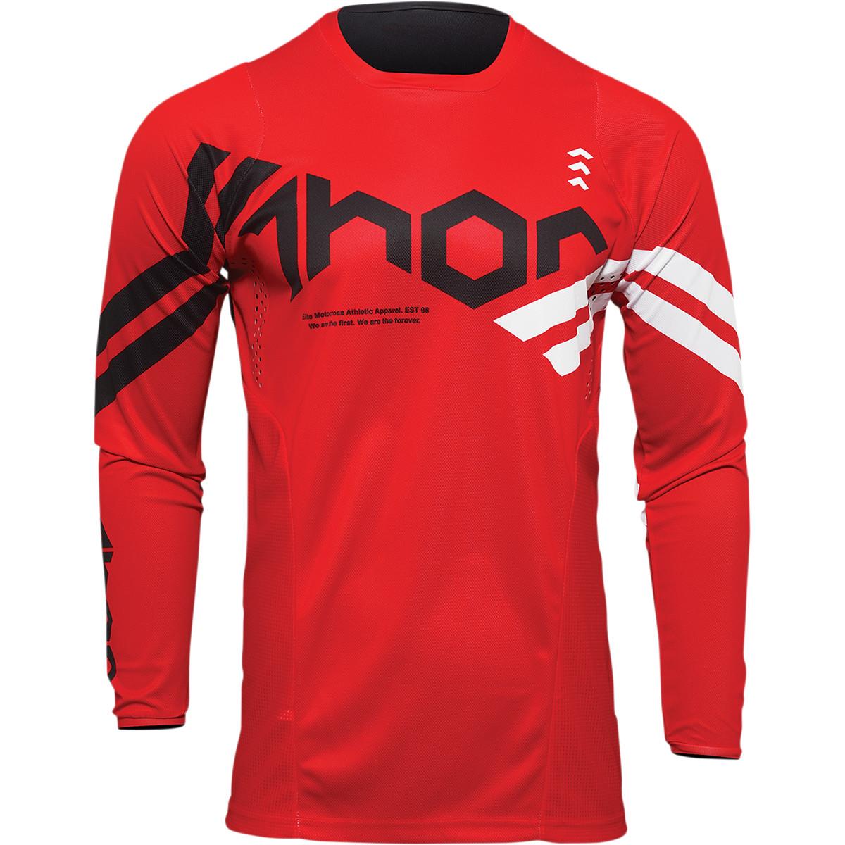 THOR Pulse Cube MX Motorcross Jersey Red/White 2023 Model