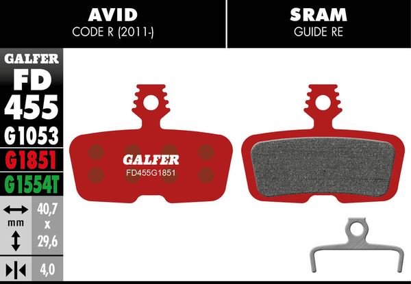 GALFER Brake Pad Bicycle FD455G1851