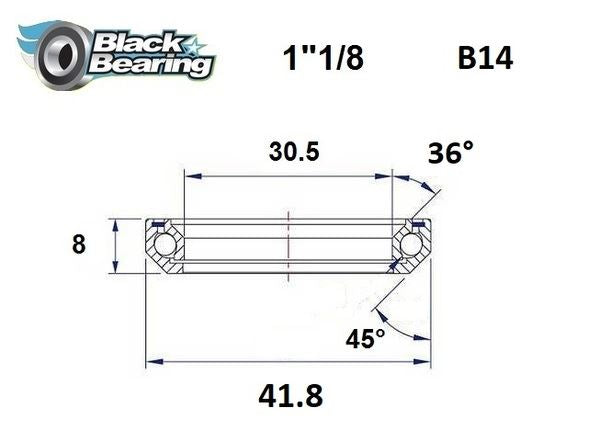 BLACK BEARING HB 30.5X41.8X8MM 36 /45 HB-B14