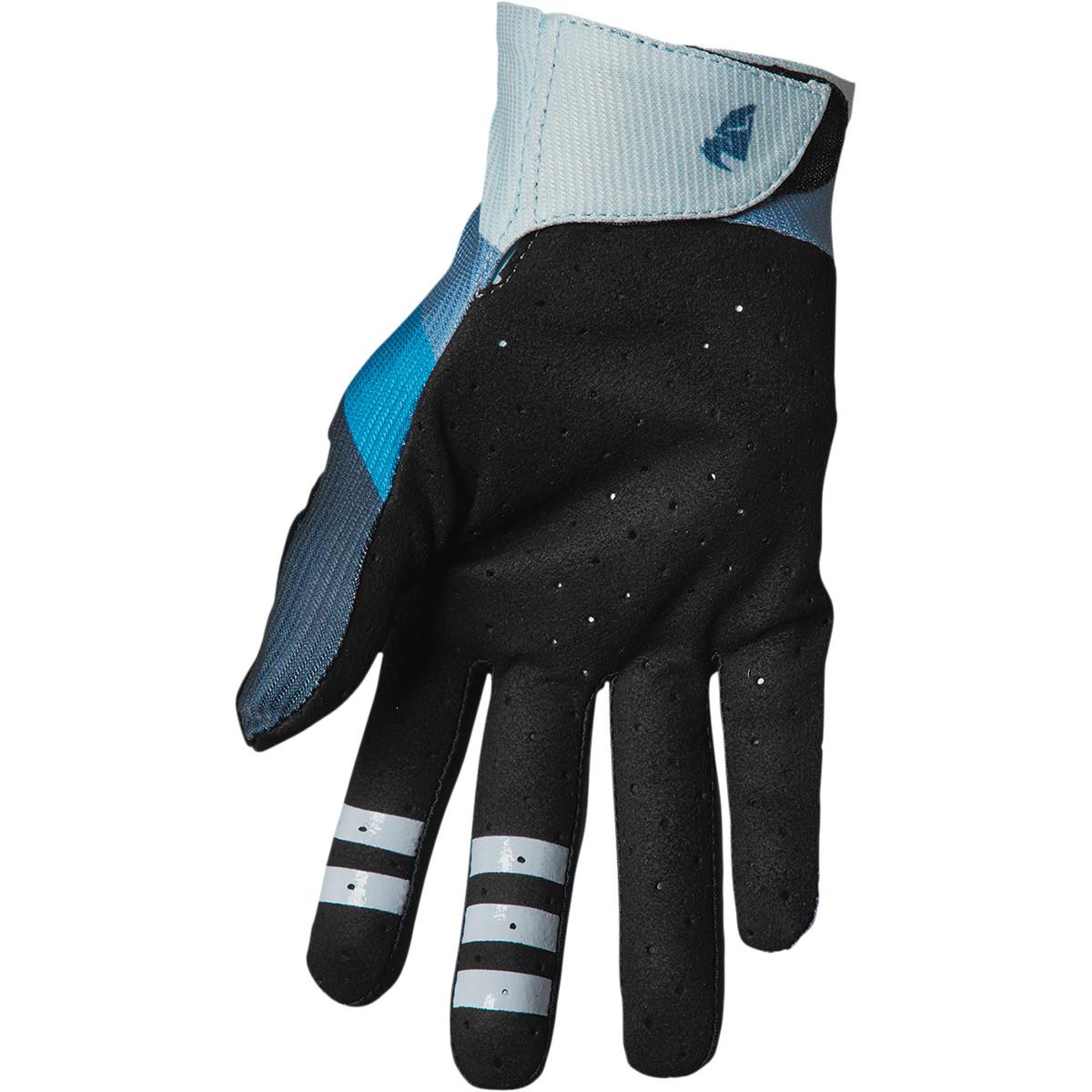 THOR Assist React MX Motorcross Gloves Teal/Midnight 2023 Model