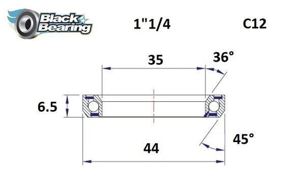 BLACK BEARING HB 35X44X5.5MM 36 /45 HB-C12
