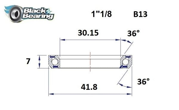 BLACK BEARING HB 30.15X41.8X7MM 36 /36 HB-B13