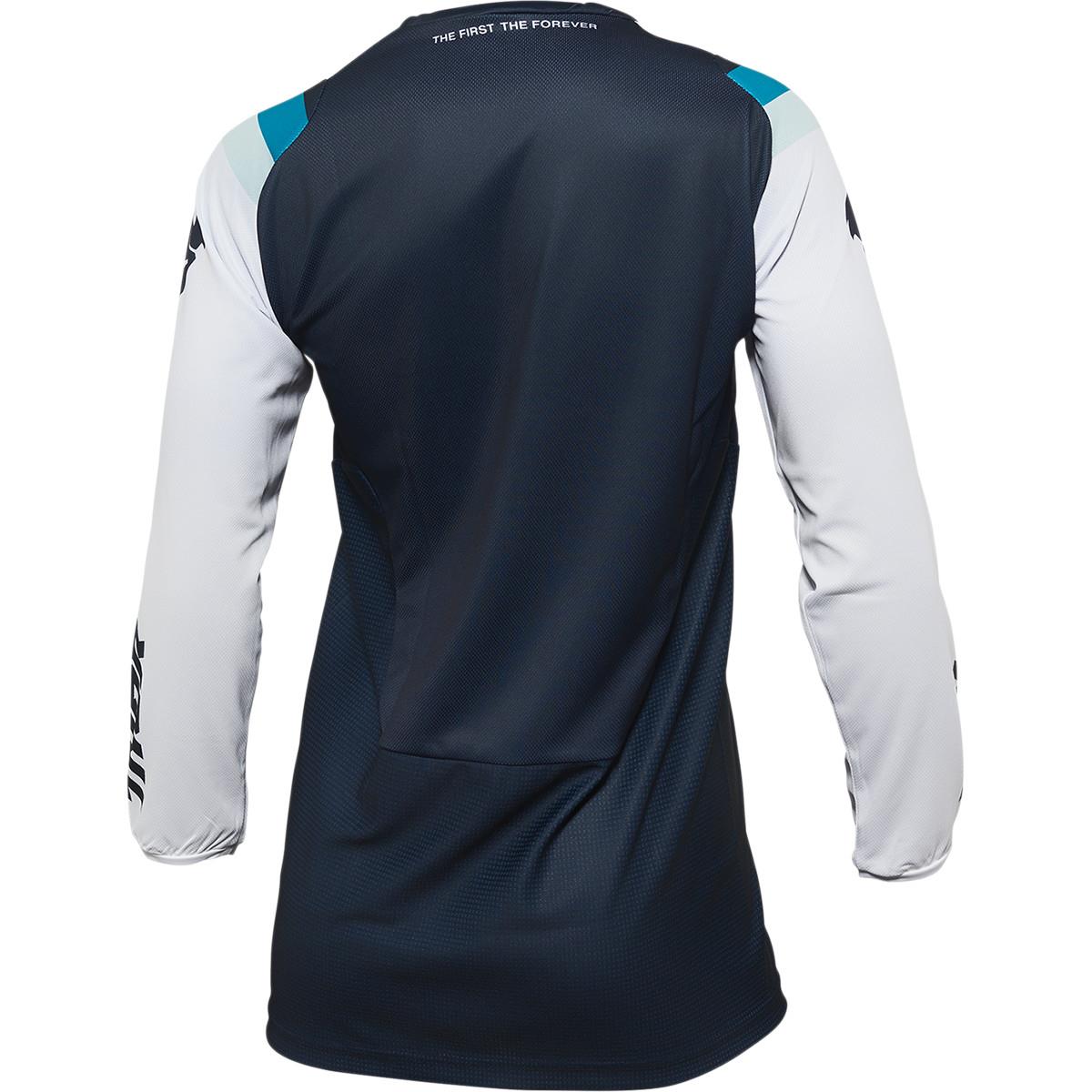 THOR Women's Pulse REV MX Motorcross Jersey White/Midnight 2023 Model