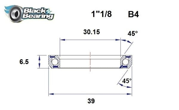 BLACK BEARING HB 30.15X39X6.5MM 45 /45 HB-B4
