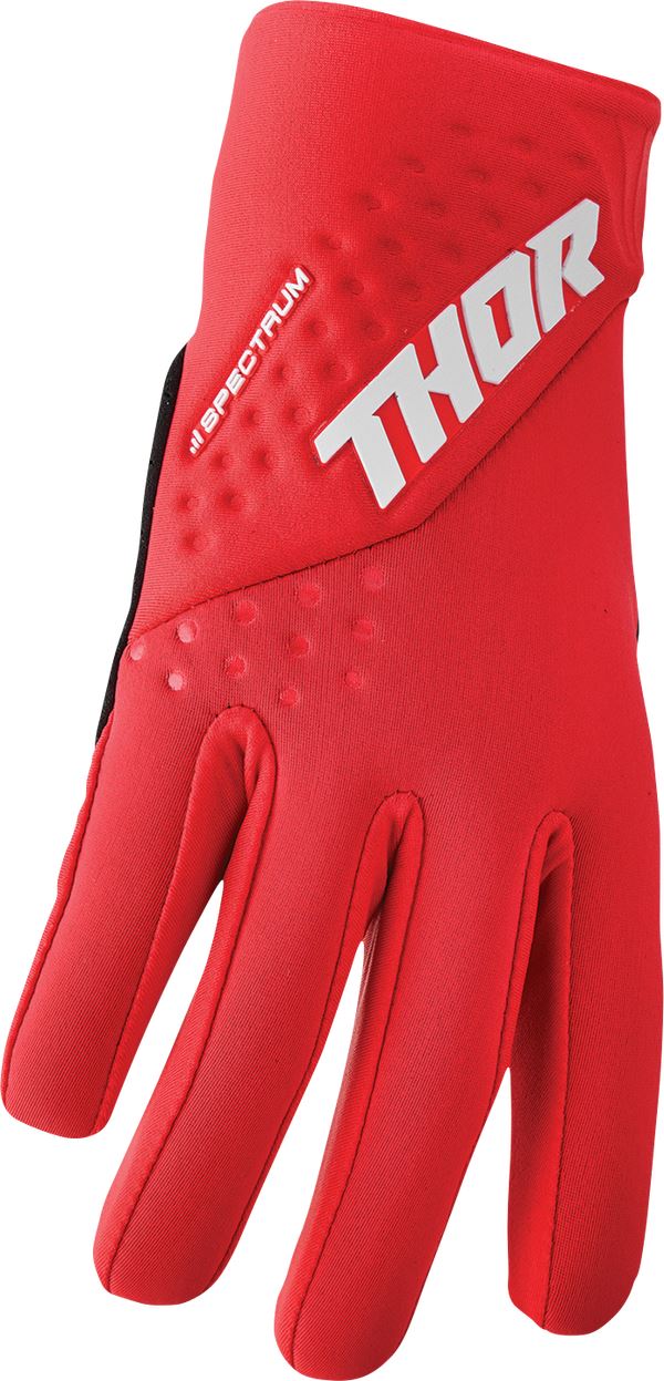 THOR Spectrum Cold Weather MX Motorcross Gloves Red/White 2023 Model