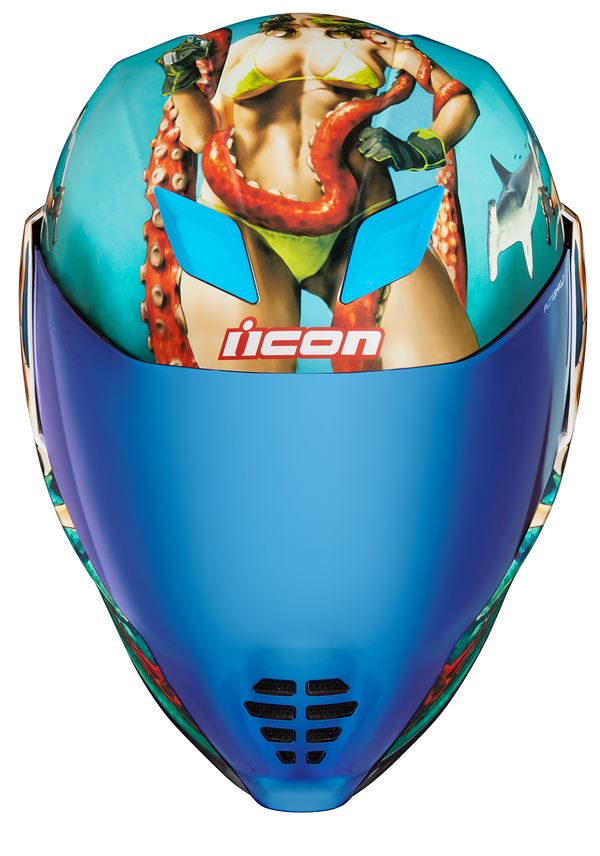 ICON Airflite™ Pleasuredome4 Motorcycle Helmet Blue - 2023 Model