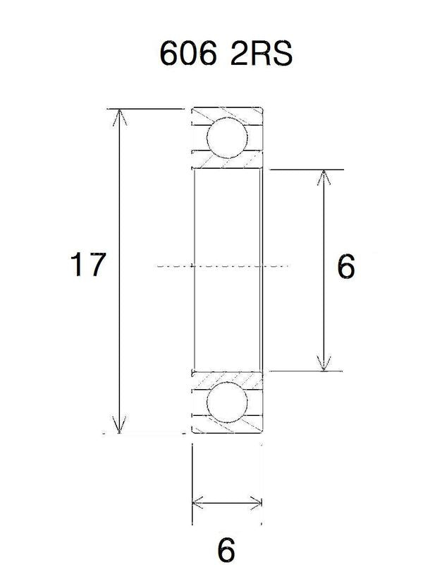 BLACK BEARING Bearing B3 6X17X6MM UB-606-B3