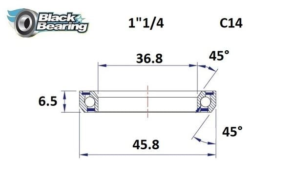BLACK BEARING HB 36.8X45.8X6.5MM 45 /45 HB-C14