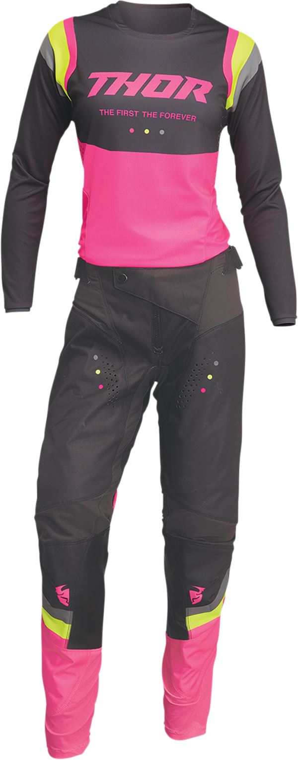 THOR Women's Pulse Rev MX Motorcross Pants Gray UK 2023 Model