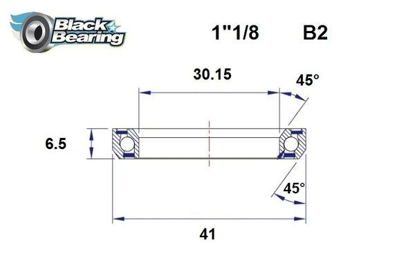 BLACK BEARING HB 30.15X41X6.5MM 45 /45 HB-B2