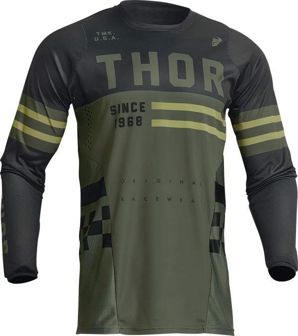 THOR Pulse Combat MX Motorcross Jersey Green 2023 Model
