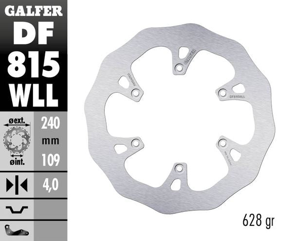 GALFER Brake Rotor Wave® One Piece (Fixed) DF815WLL