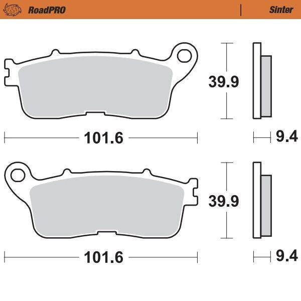 Moto-Master RoadPRO Sinter Brake Pad Rear For Honda VFR 1200 X 2012-2020 407802