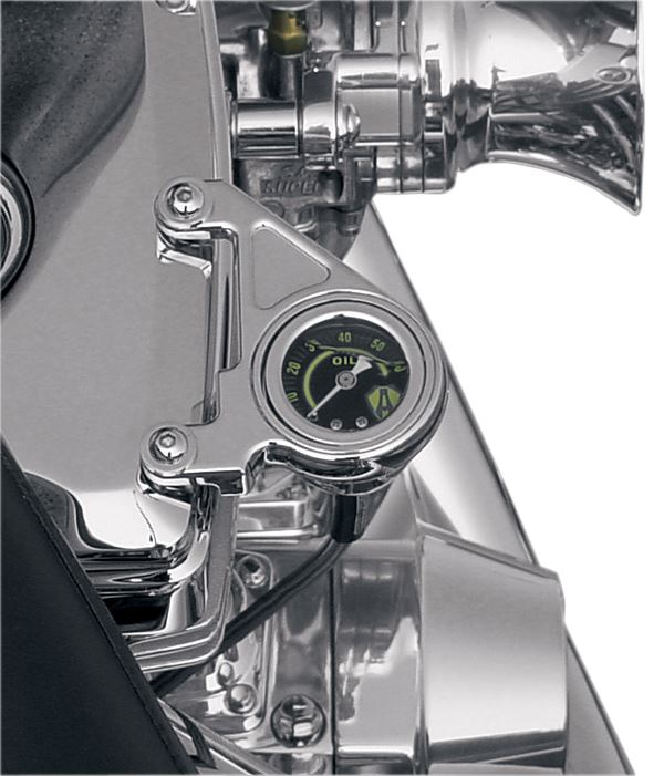 Arlen Ness Oil Pressure Gauge Kit Aluminum Chrome For HD FXDF 1690 99-17 15-658