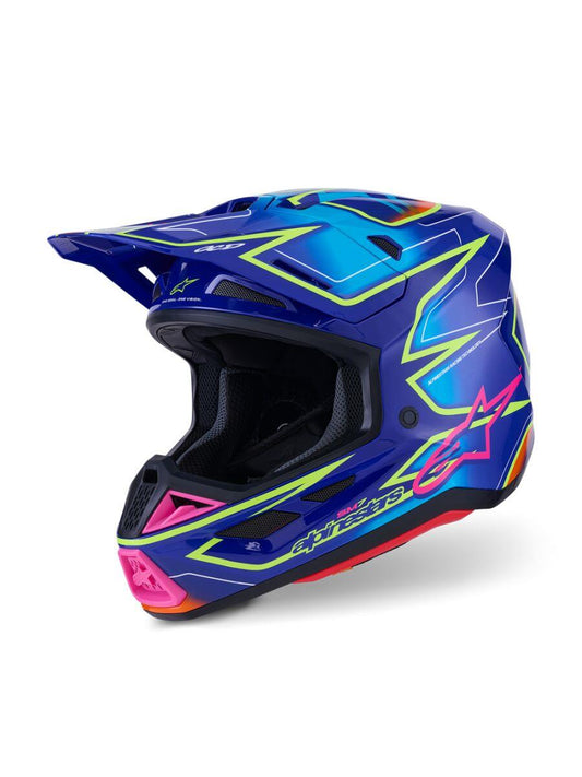 ALPINESTARS SM7 Cast Helmet BLU/YL/PINK 2025 Model