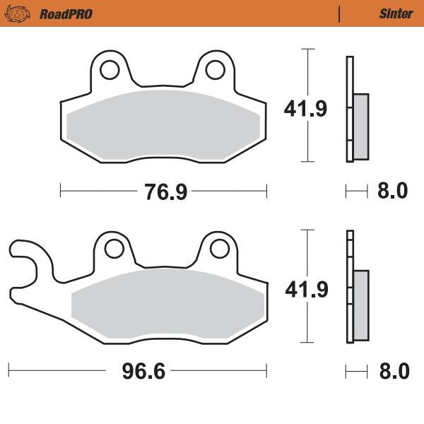Moto-Master Sintered Brake Pads For Triumph Tiger Sport 660 1989-2026 410501