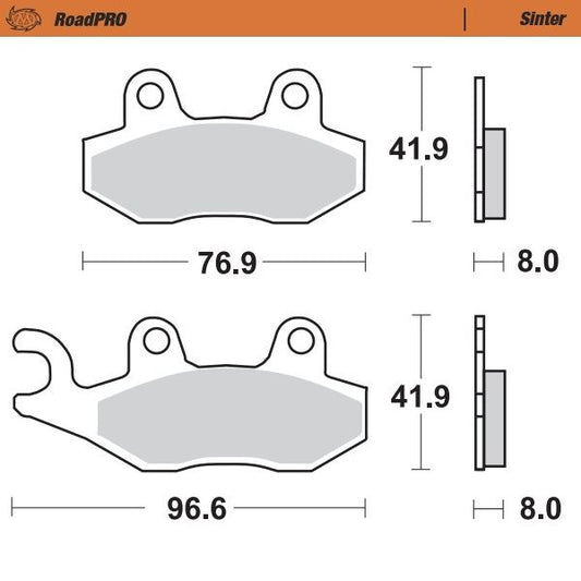 Moto-Master Sintered Brake Pads For Triumph Tiger Sport 660 1989-2026 410501
