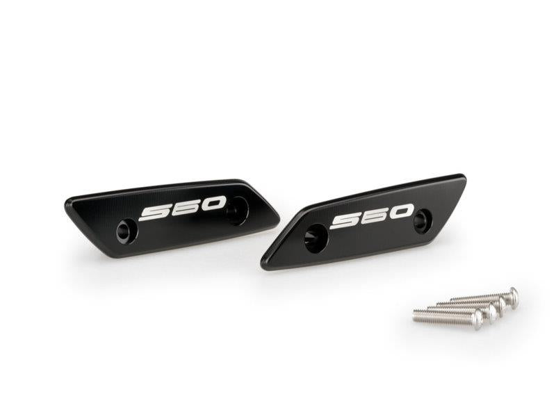 PUIG Mirror Screw Caps Black for Yamaha TMax 560/Tech Max 22-25 21298N