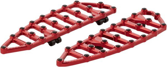 Arlen Ness MX Billet Floorboards Red Aluminum For HD FLHCS 1868 65-24 410-012
