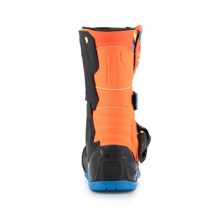 Alpinestars Kids Tech 3s Boots Orange Yellow Blue