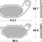 Sbs RST Brake Pads For Yamaha YZF-R3 2015-2022 Sintered Metal Set 931RST