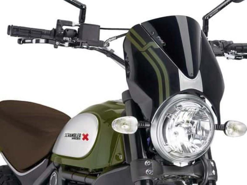 Puig Retrovision Black Semi Fairing And Screen Black 20819W