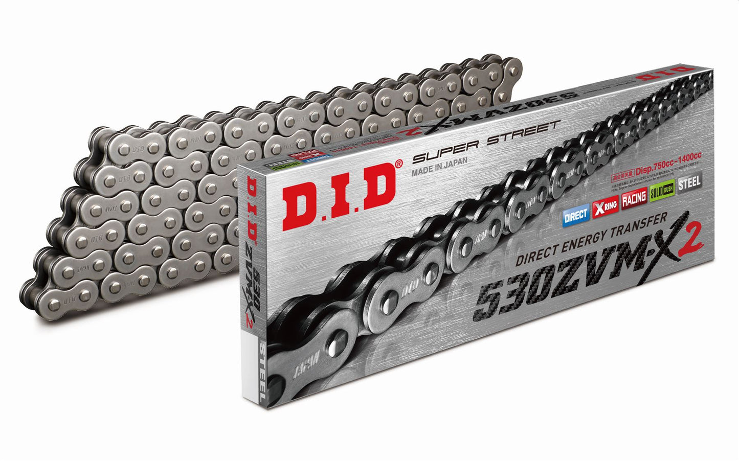 DID Drive Chain 530 ZVMX-2 Steel Rivet ZVMX Series 112 L 4525516139670