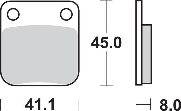 Sbs SI Offroad Sintered Brake Pads For Yamaha YFM 450 FX 4X4 1981-2025 536SI