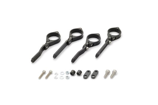 Daytona Headlight Bracket Set Adjustable CNC Aluminum Fork Mount Black 80727
