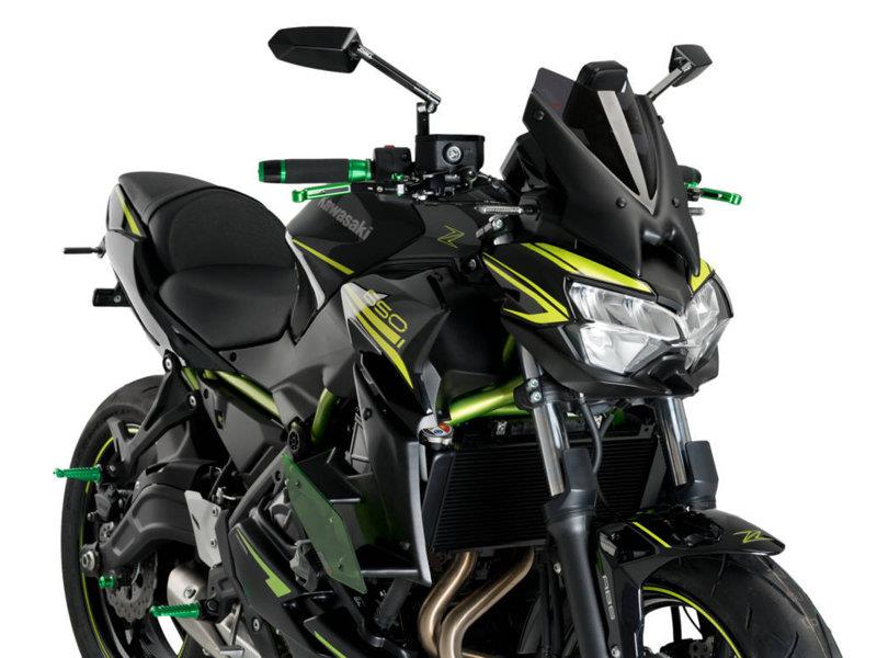 PUIG Naked Downforce Spoilers Green for Kawasaki Z650 20-25 20328V