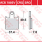 Trw SV Series Sindered Brake Pads For Kawasaki ZX-6 R 600 2006-2016 MCB789SV