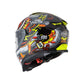 PREMIER HELMETS Typhoon Red/Yellow/Gray Motorcycle Helmet