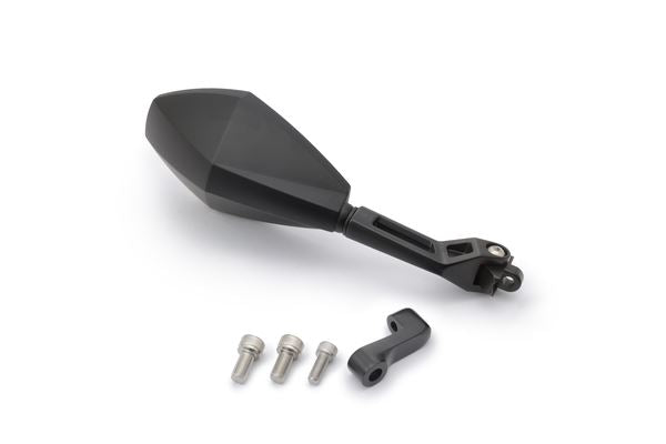 Daytona Black Right Side View D-MIRROR-12 Stem Set ECE-Approved Mirror 80722